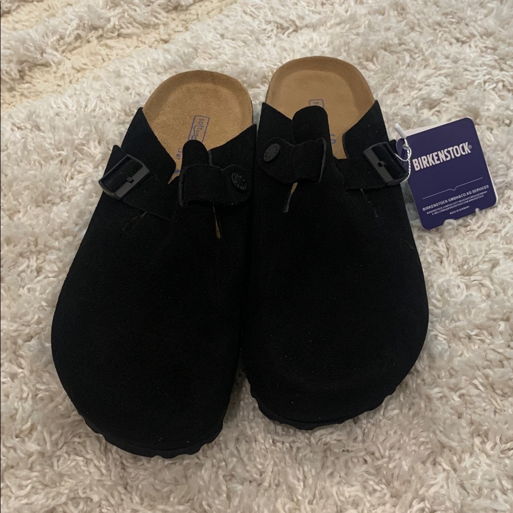 Birkenstock Boston Clogs Black 39 Woman’s Size 8 / 8.5 Soft Footbed
